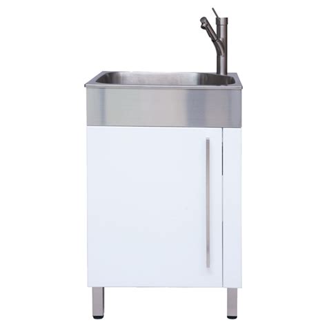 westinghouse stainless steel laundry sink with cabinet 10 white|lowe's free standing sink.